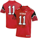 #11 Utah Utes Under Armour Premier Jersey - Red