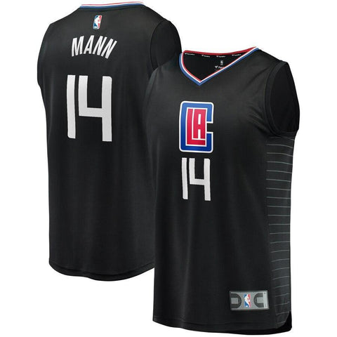 Terance Mann LA Clippers Fanatics Branded Fast Break Replica Player Jersey Black - Statement Edition