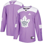 Toronto Maple Leafs adidas 2018 Hockey Fights Cancer Blank Practice Jersey - Purple