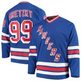 Wayne Gretzky New York Rangers adidas Heroes of Hockey Throwback Jersey - Blue