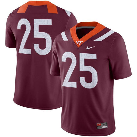 #25 Virginia Tech Hokies Nike Game Jersey - Maroon