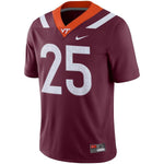 #25 Virginia Tech Hokies Nike Game Jersey - Maroon