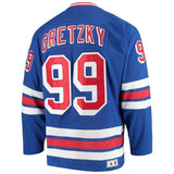 Wayne Gretzky New York Rangers adidas Heroes of Hockey Throwback Jersey - Blue