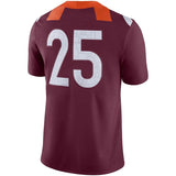 #25 Virginia Tech Hokies Nike Game Jersey - Maroon