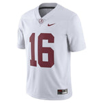 #16 Alabama Crimson Tide Nike Limited Football Jersey - White