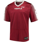 Temple Owls Under Armour Replica Football Jersey - Garnet