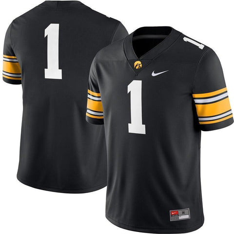 #1 Iowa Hawkeyes Nike Game Jersey - Black