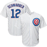 Kyle Schwarber Chicago Cubs Majestic Official Cool Base Player Jersey - White/Royal